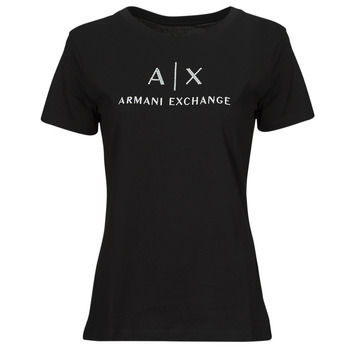 Oblačila Ženske Majice s kratkimi rokavi Armani Exchange 3DYTAF Črna