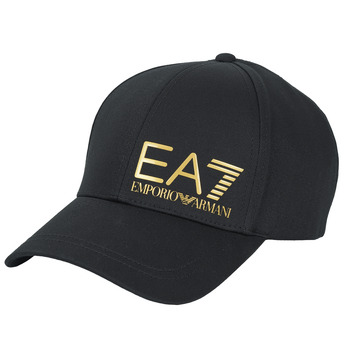 Tekstilni dodatki Moški Kape s šiltom Emporio Armani EA7 TRAIN CORE ID U LOGO CAP Črna / Pozlačena