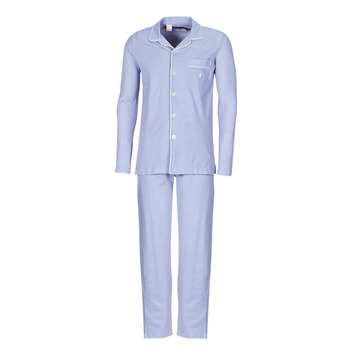 Oblačila Moški Pižame & Spalne srajce Polo Ralph Lauren L / S PJ SET-SLEEP-SET Modra / Nebeško modra