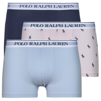 Spodnje perilo Moški Boksarice Polo Ralph Lauren CLSSIC TRUNK-3 PACK-TRUNK Modra / Rožnata