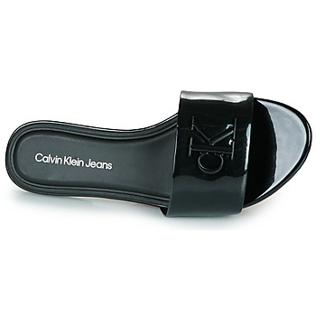 Calvin Klein Jeans FLAT SANDAL SLIDE MG MET Črna
