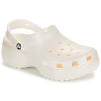 Čevlji  Ženske Cokli Crocs Classic Platform Glitter ClogW Bež