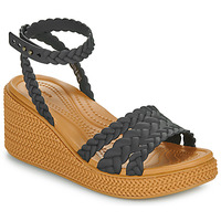 Čevlji  Ženske Sandali & Odprti čevlji Crocs Brooklyn Woven Ankle Strap Wdg Črna
