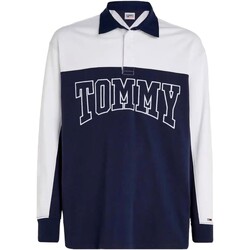 Oblačila Moški Polo majice kratki rokavi Tommy Jeans POLO DE RUGBY OVERSIZE   DM0DM17702 Modra