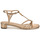 Čevlji  Ženske Sandali & Odprti čevlji Lauren Ralph Lauren FALLON-SANDALS-FLAT SANDAL Pozlačena