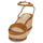 Čevlji  Ženske Sandali & Odprti čevlji Lauren Ralph Lauren LEONA-ESPADRILLES-WEDGE Konjak