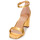Čevlji  Ženske Sandali & Odprti čevlji Lauren Ralph Lauren LOGAN-SANDALS-HEEL SANDAL Pozlačena