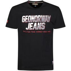 Oblačila Moški Majice s kratkimi rokavi Geo Norway SX1046HGNO-BLACK Črna