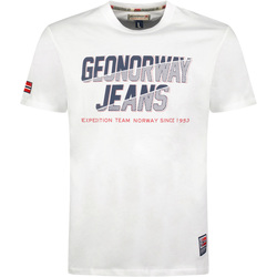 Oblačila Moški Majice s kratkimi rokavi Geo Norway SX1046HGNO-WHITE Bela