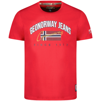 Oblačila Moški Majice s kratkimi rokavi Geographical Norway SX1052HGNO-RED Rdeča