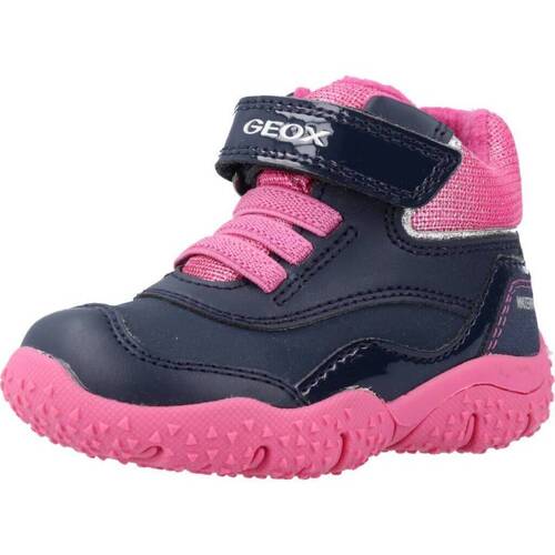 Čevlji  Deklice Škornji Geox B BALTIC GIRL B WPF Modra