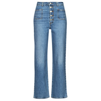 Oblačila Ženske Jeans straight Levi's RIBCAGE PATCH POCKET Modra