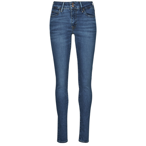 Oblačila Ženske Jeans skinny Levi's 711 DOUBLE BUTTON Modra
