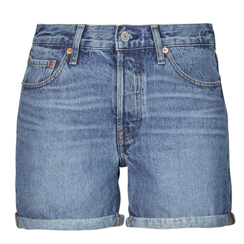 Oblačila Ženske Kratke hlače & Bermuda Levi's 501® ROLLED SHORT Modra