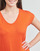 Oblačila Ženske Majice s kratkimi rokavi Pieces PCBILLO TEE LUREX STRIPES Oranžna