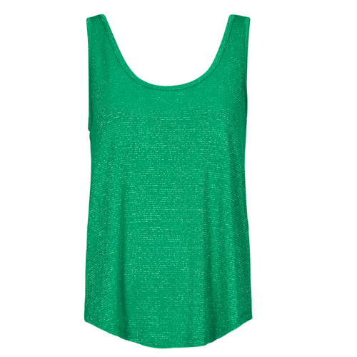 Oblačila Ženske Majice brez rokavov Pieces PCBILLO TANK TOP LUREX Zelena