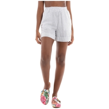Oblačila Ženske Kratke hlače & Bermuda Only Shorts Linette Linen - White/Night Sky Bela