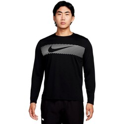 Oblačila Moški Majice z dolgimi rokavi Nike CAMISETA  RUNNING MILER FLASH FB8552 Črna