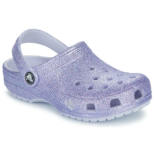Čevlji  Deklice Cokli Crocs Classic Glitter Clog K Vijolična / Bleščeča