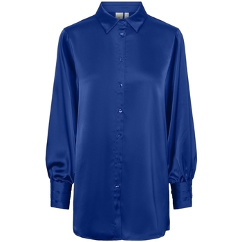 Oblačila Ženske Topi & Bluze Y.a.s YAS Noos Pella Shirt L/S - Surf The Web Modra