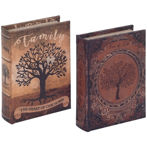 Dom Košare / škatle in košarice Signes Grimalt Knjige Book Set 2 Enoti Kostanjeva