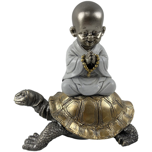 Dom Kipci in figurice Signes Grimalt Slika Monk Z Želvo Srebrna