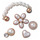 Dodatki  Dodatki  Crocs Dainty Pearl Jewelry 5 Pack Bela / Pozlačena