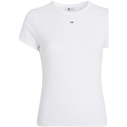 Oblačila Ženske Majice & Polo majice Tommy Jeans DW0DW17383 Bela