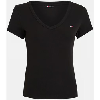 Oblačila Ženske Majice & Polo majice Tommy Jeans DW0DW17385 Črna