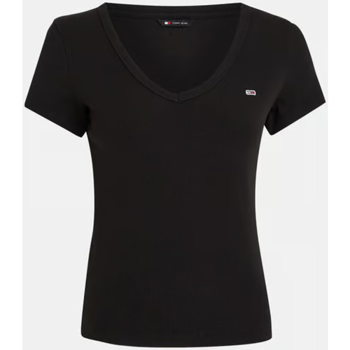 Oblačila Ženske Majice & Polo majice Tommy Jeans DW0DW17385 Črna