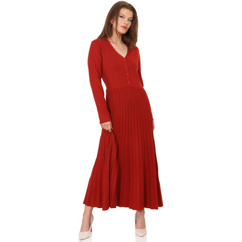 Oblačila Ženske Obleke La Modeuse 68917_P160790 Rdeča