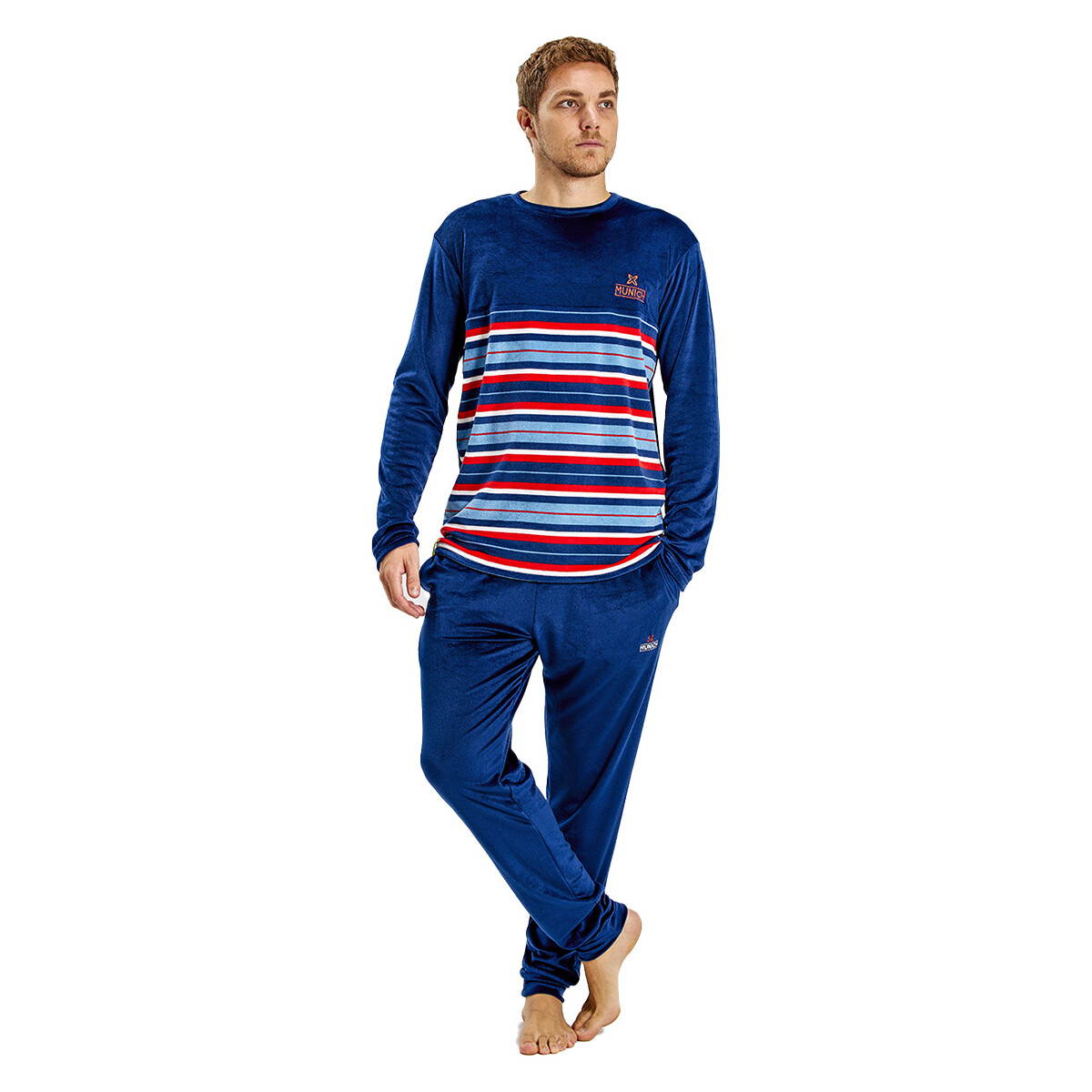 Oblačila Moški Pižame & Spalne srajce Munich MUDP0152 Modra