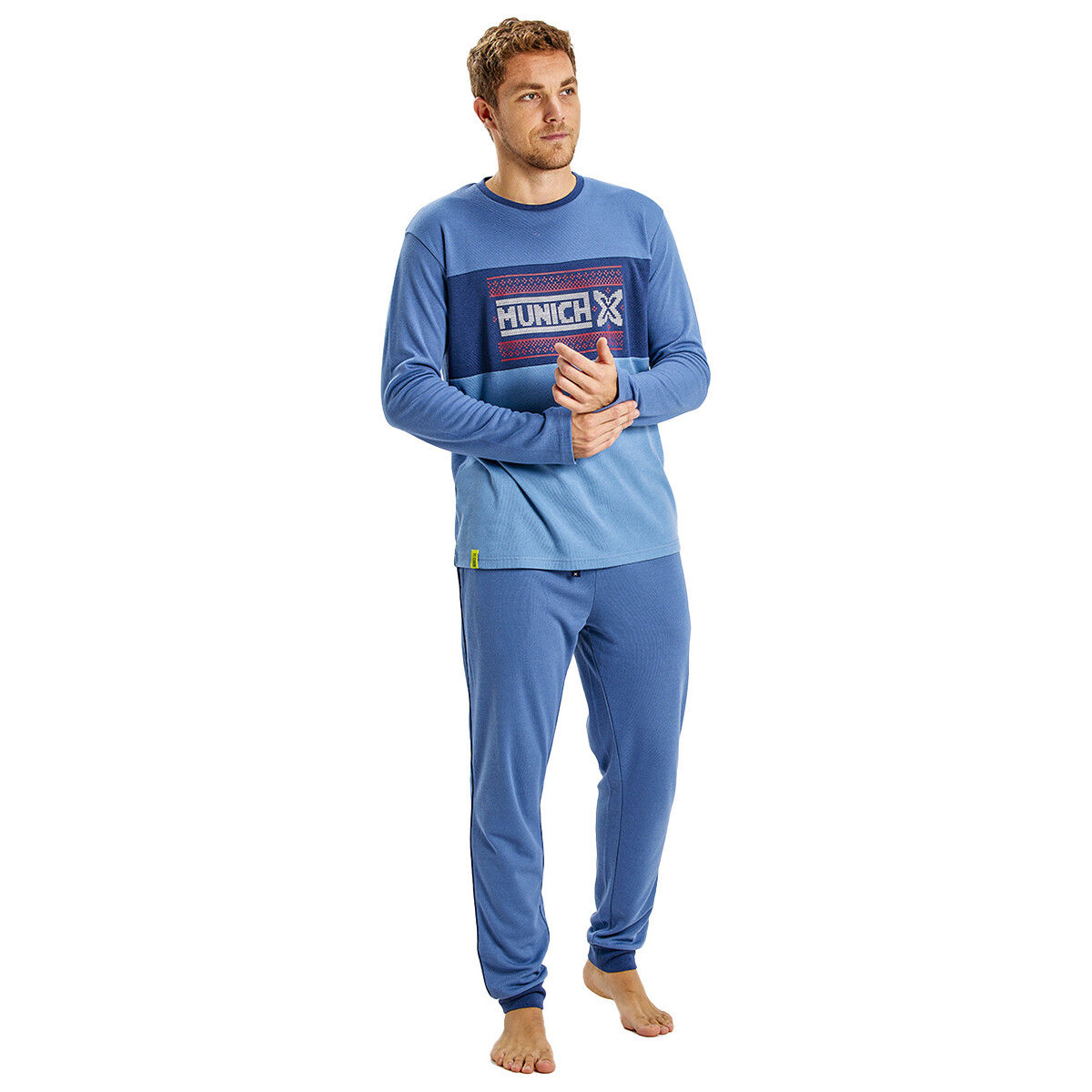 Oblačila Moški Pižame & Spalne srajce Munich MUDP0252 Modra