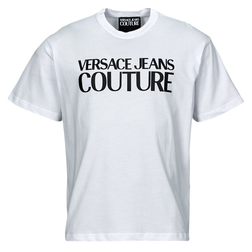 Oblačila Moški Majice s kratkimi rokavi Versace Jeans Couture 76GAHG01 Bela