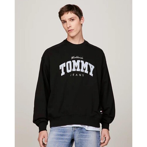 Oblačila Moški Puloverji Tommy Hilfiger DM0DM18386BDS Črna