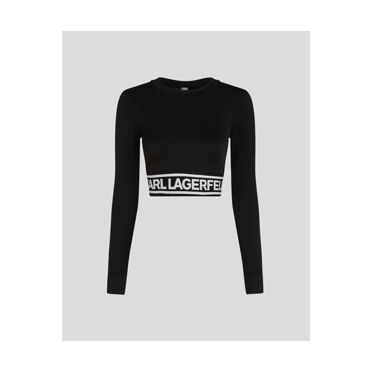 Oblačila Ženske Puloverji Karl Lagerfeld 240W1716 SEAMLESS LOGO Črna