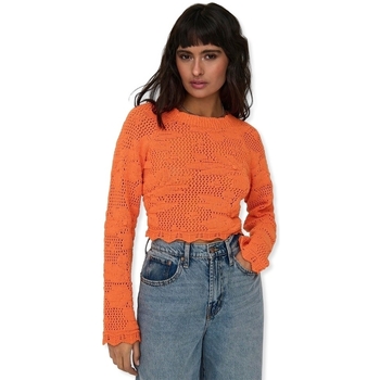 Oblačila Ženske Puloverji Only Cille Life Knit L/S - Tangerine Oranžna