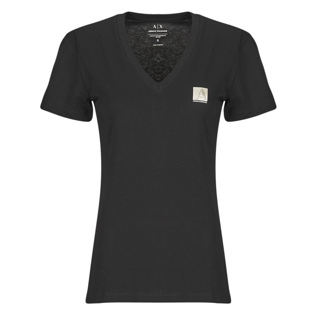 Oblačila Ženske Majice s kratkimi rokavi Armani Exchange 6DYT23 Črna