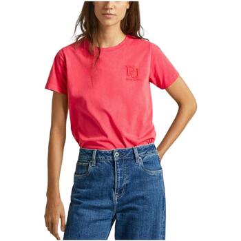 Oblačila Ženske Majice s kratkimi rokavi Pepe jeans  Rožnata