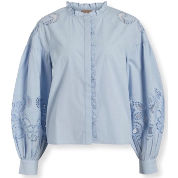 Oblačila Ženske Topi & Bluze Vila Faye Shirt L/S - Skyway Modra