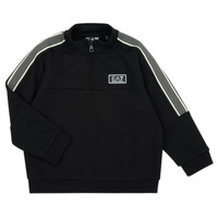 Oblačila Dečki Puloverji Emporio Armani EA7 7 LINES SWEATSHIRT Črna / Bela