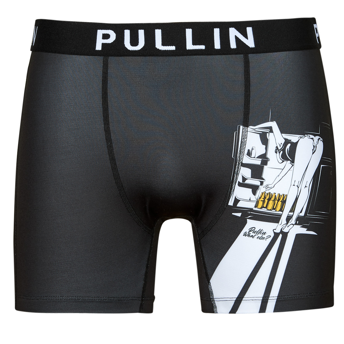 Spodnje perilo Moški Boksarice Pullin FASHION LYCRA Črna / Bela / Rumena