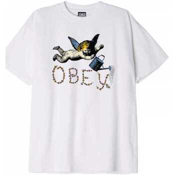 Oblačila Moški Majice & Polo majice Obey flower angel Bela