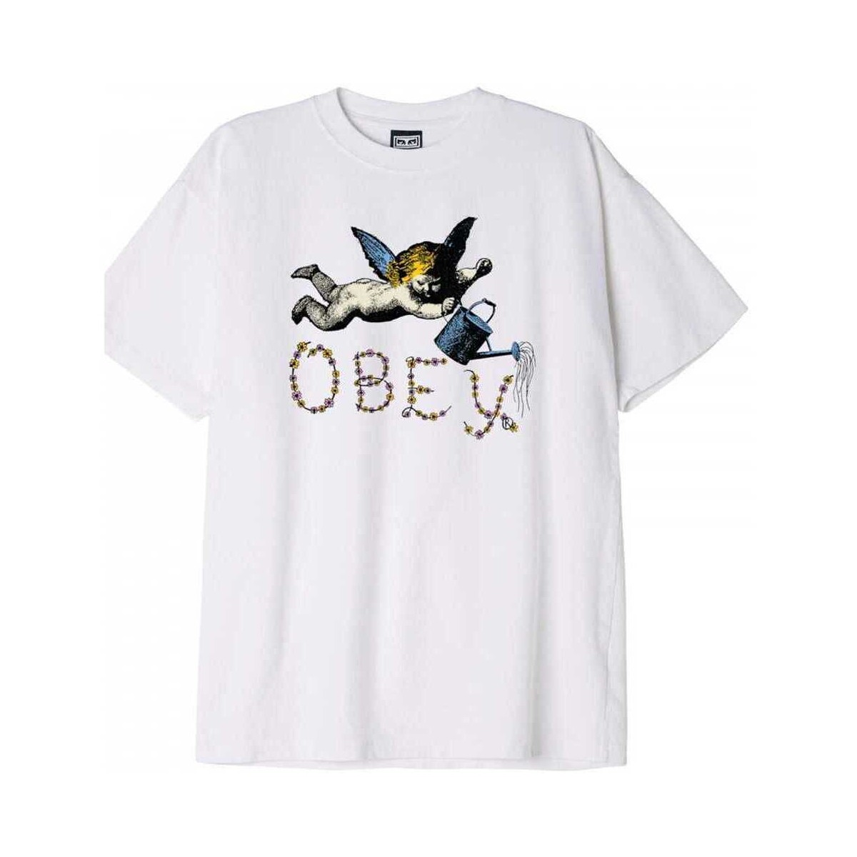 Oblačila Moški Majice & Polo majice Obey flower angel Bela