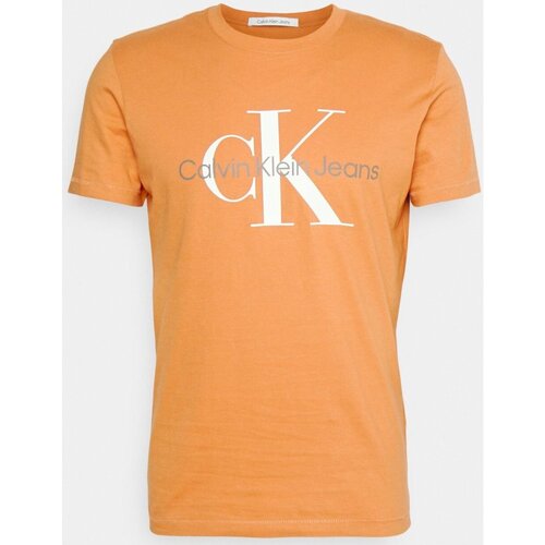 Oblačila Moški Majice s kratkimi rokavi Calvin Klein Jeans J30J320806 Oranžna