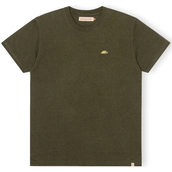 Oblačila Moški Majice & Polo majice Revolution T-Shirt Regular 1342 TEN - Army/Melange Zelena