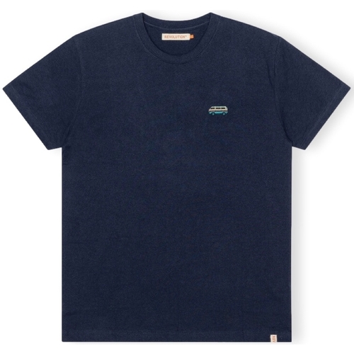 Oblačila Moški Majice & Polo majice Revolution T-Shirt Regular 1342 BUS - Navy/Melange Modra