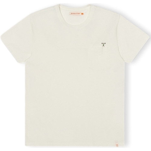 Oblačila Moški Majice & Polo majice Revolution T-Shirt Regular 1341 WEI - Off-White Bela