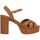 Čevlji  Ženske Sandali & Odprti čevlji Lola Cruz 414p Cuir Femme Tan Kostanjeva