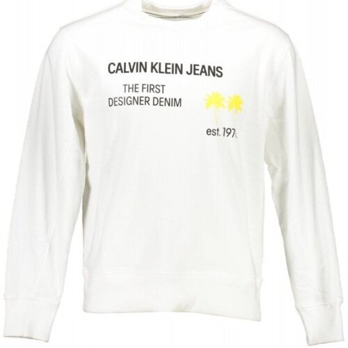 Oblačila Moški Puloverji Calvin Klein Jeans J30J318173 Bela